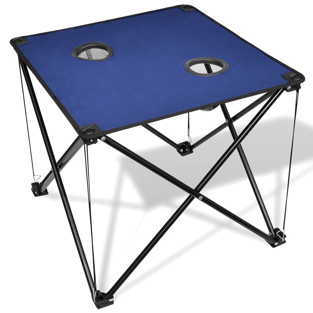 Vidaxl Camping Table zusammenklappbar (blau)