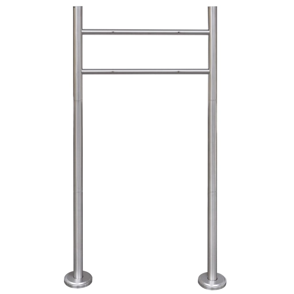 Vidaxl Letterbox Stand Edelstahl