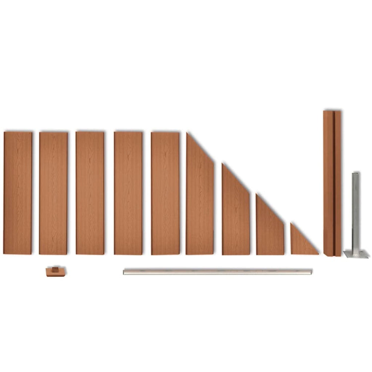 VIDAXL-Zauntafel 105x (105-185) CM HKC-Braun