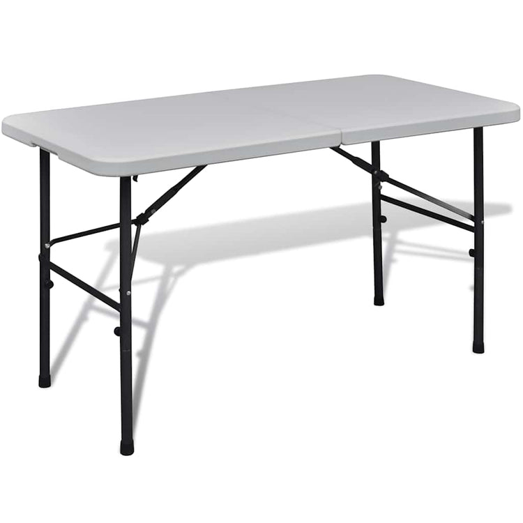 VIDAXL -Klapptisch für außerhalb von 122 cm HDPE -Weiß