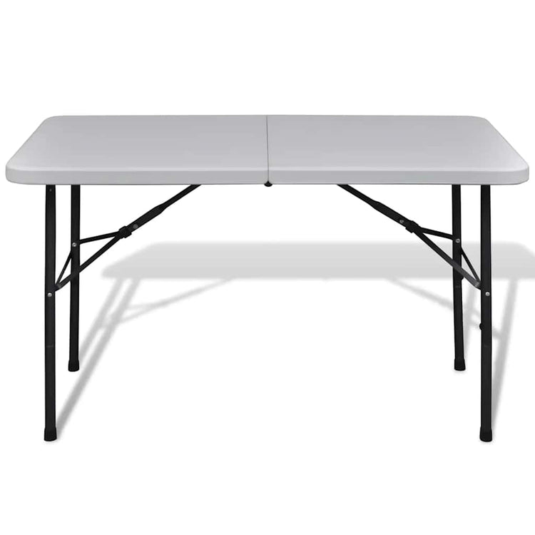 VIDAXL -Klapptisch für außerhalb von 122 cm HDPE -Weiß