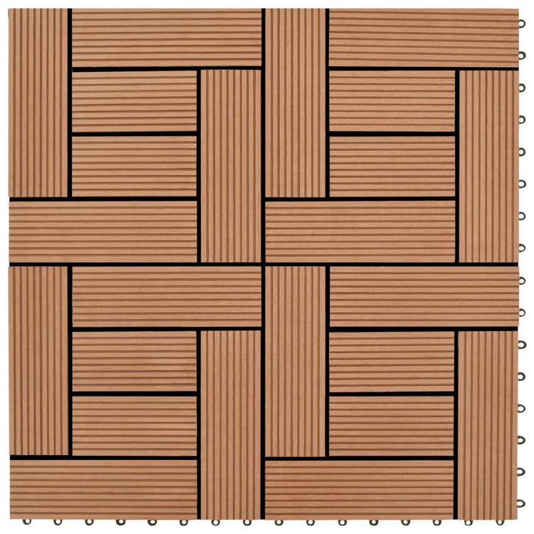 VIDAXL -Terrassenfliesen 11 Stücke 30 x 30 cm WPC 1 M2 BROWN