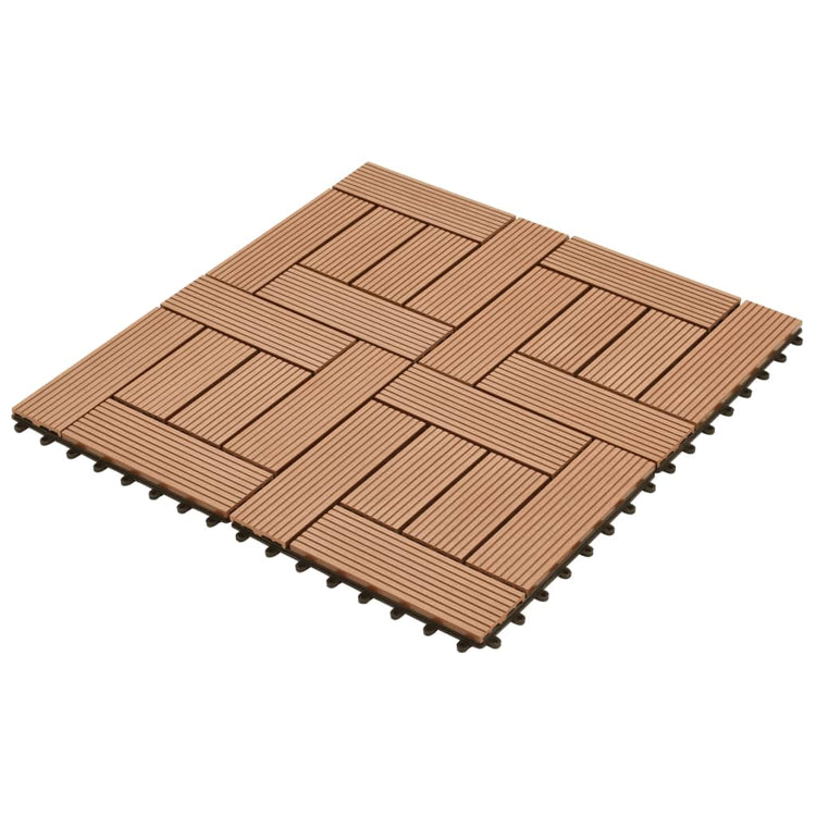 VIDAXL -Terrassenfliesen 11 Stücke 30 x 30 cm WPC 1 M2 BROWN