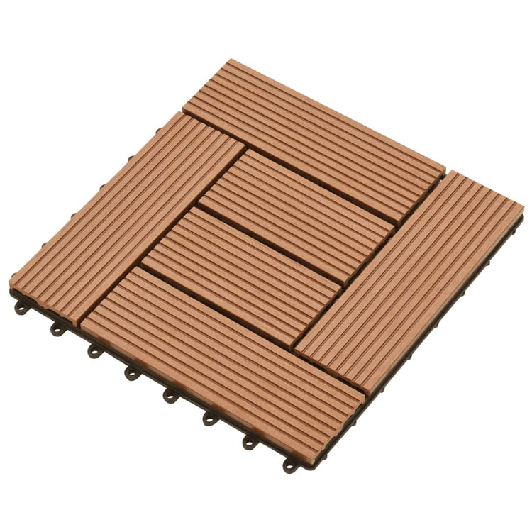 VIDAXL -Terrassenfliesen 11 Stücke 30 x 30 cm WPC 1 M2 BROWN