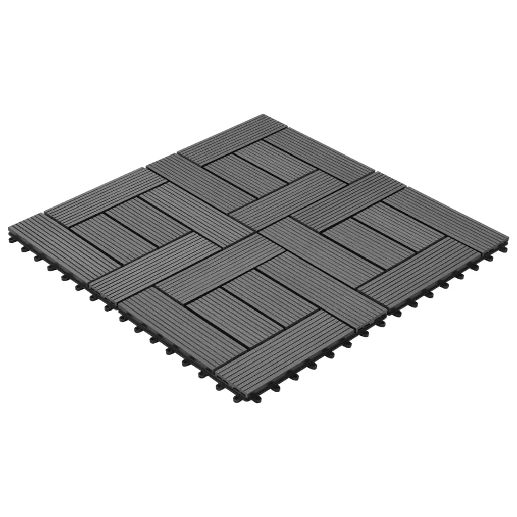 VIDAXL -Terrassenfliesen 11 Stücke 30 x 30 cm WPC 1 m2 (grau)