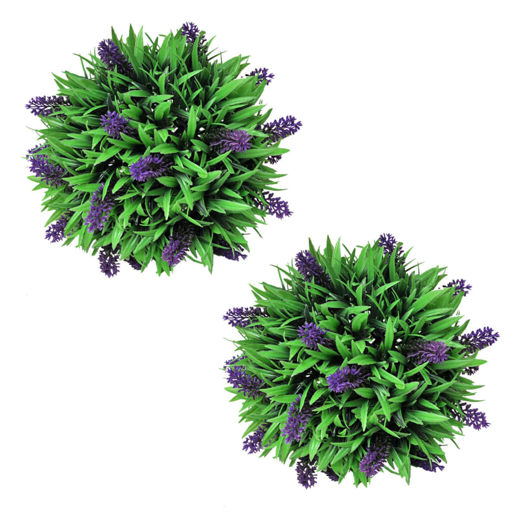 VIDAXL 2-teilweise künstlicher Bxussen-Kugel mit Lavendel 28 cm