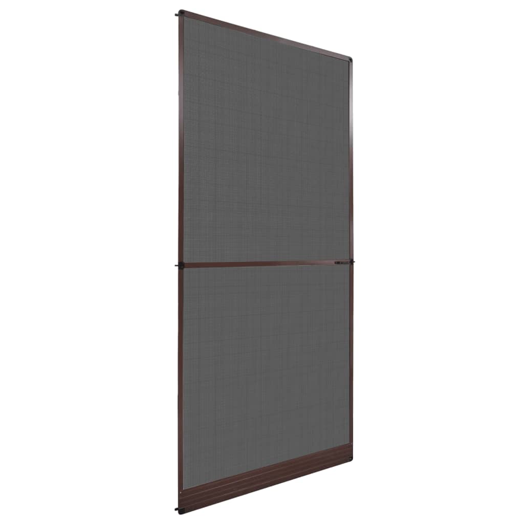 Vidaxl -Bildschirmtür mit Scharnieren 100x215 cm Braun