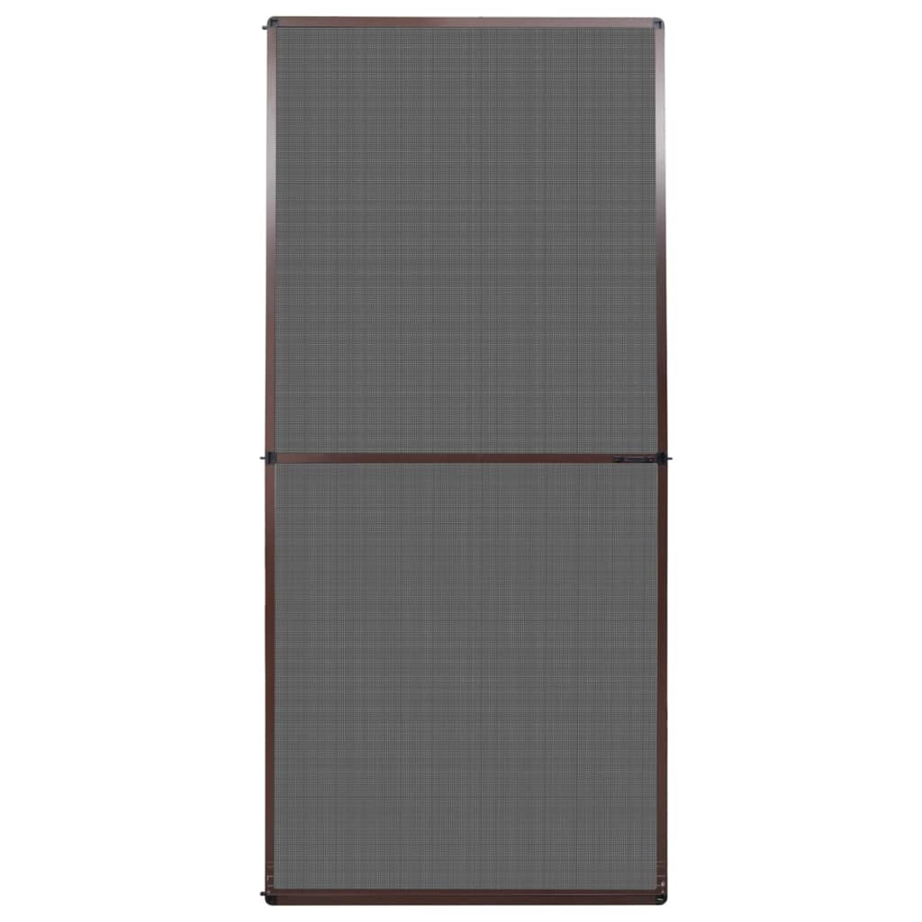 Vidaxl -Bildschirmtür mit Scharnieren 100x215 cm Braun