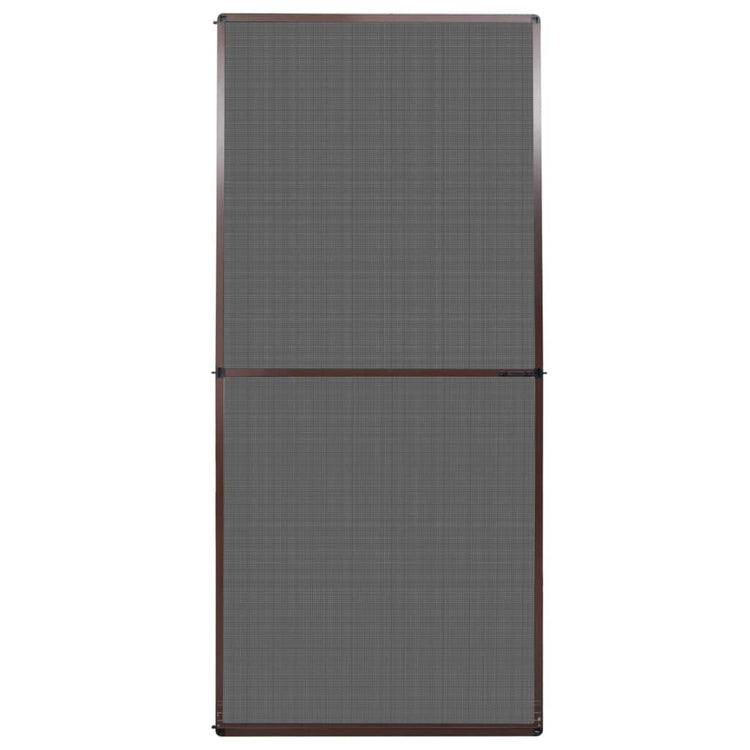 Vidaxl -Bildschirmtür mit Scharnieren 100x215 cm Braun
