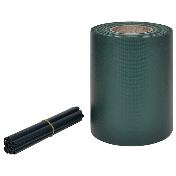 Vidaxl Garden Screen 70x0,19 M PVC Grün
