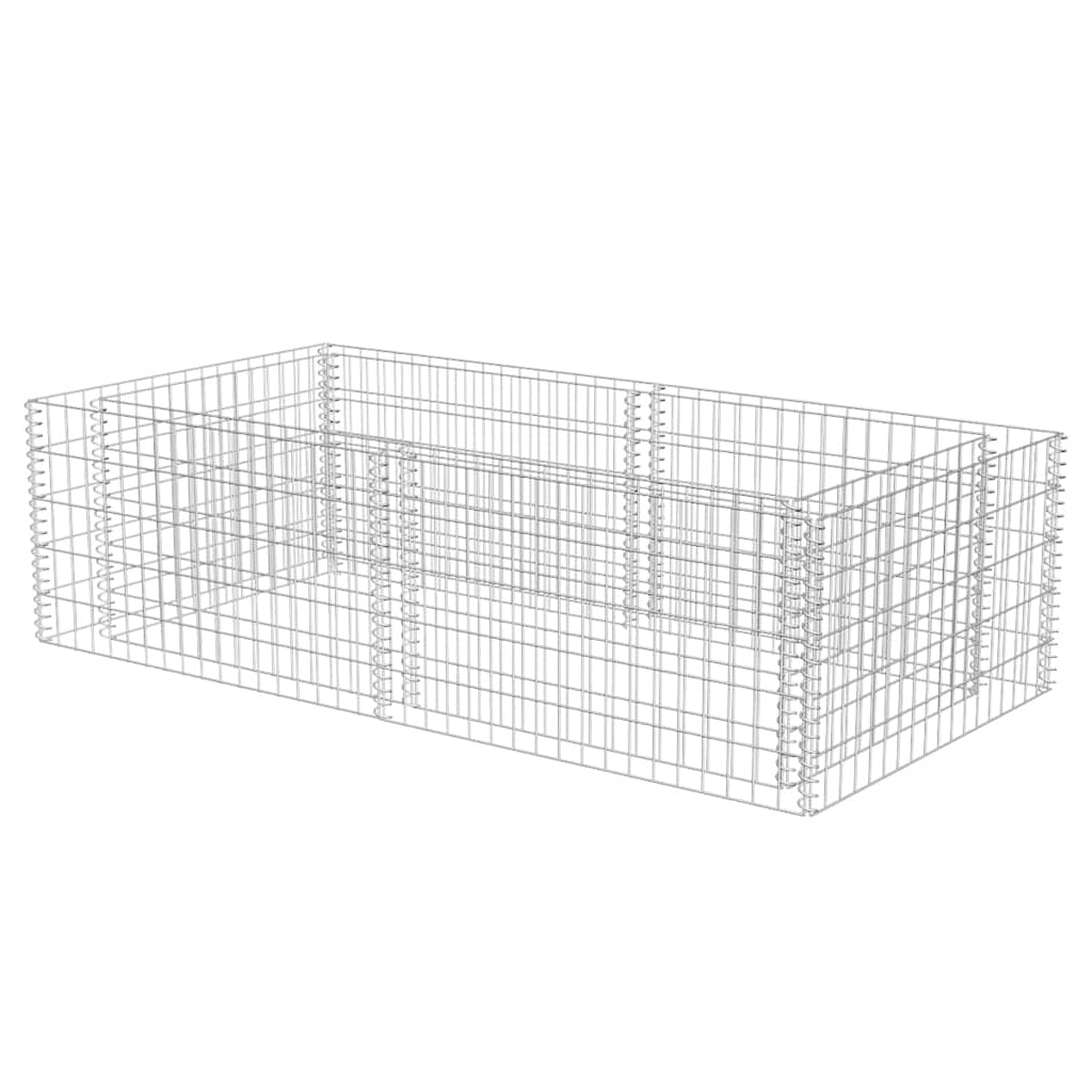 Vidaxl Gabion -Pflanzer Benk 180x90x50 cm verzinkter Stahl