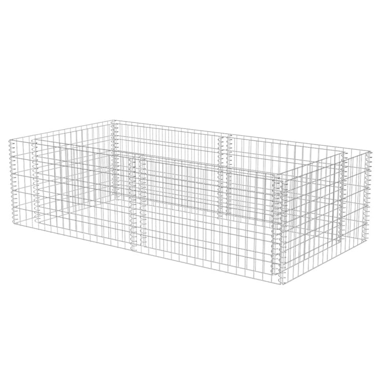 Vidaxl Gabion -Pflanzer Benk 180x90x50 cm verzinkter Stahl