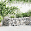 Vidaxl Gabion -Pflanzer Benk 180x90x50 cm verzinkter Stahl