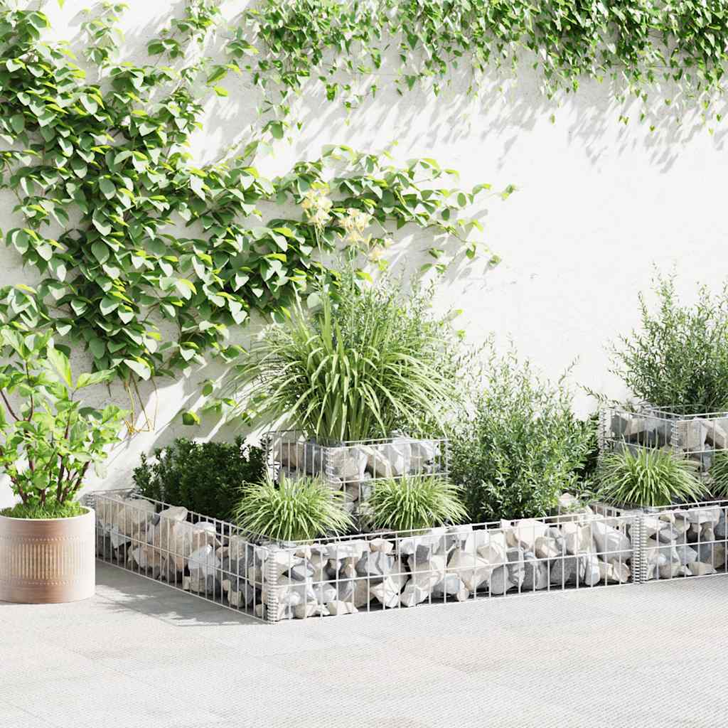 Vidaxl Gabion Planungsbox 120x120x20 cm verzinkter Stahl