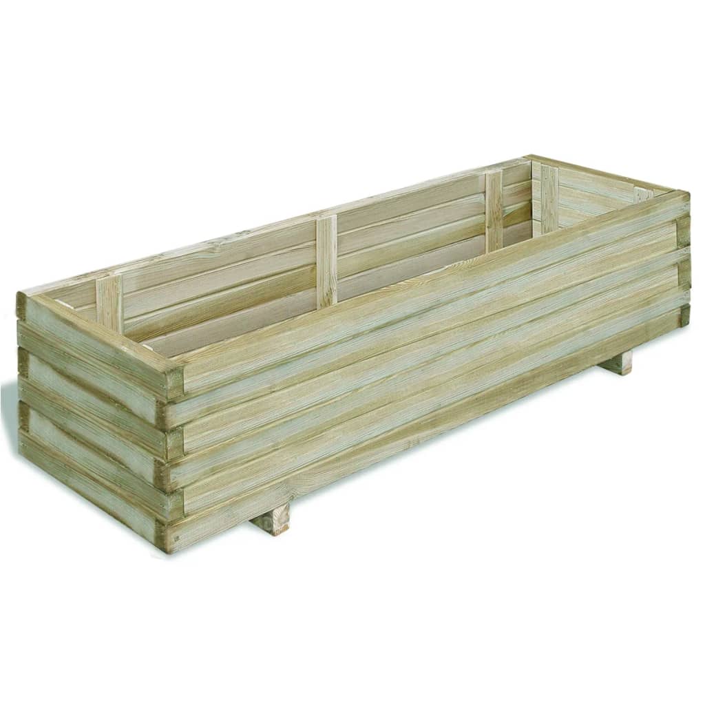 VIDAXL -Pflanzer erhöhte rechteckige 120 x 40 x 30 cm Holz
