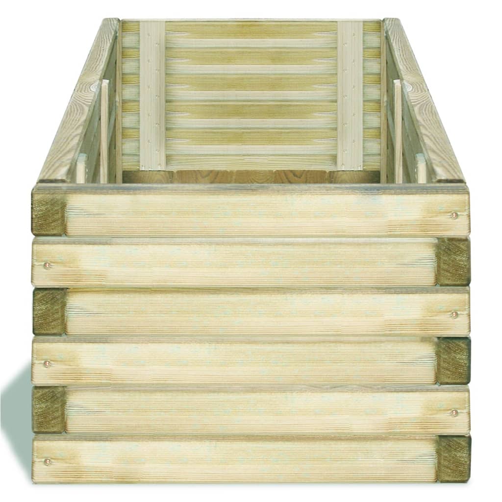 VIDAXL -Pflanzer erhöhte rechteckige 120 x 40 x 30 cm Holz