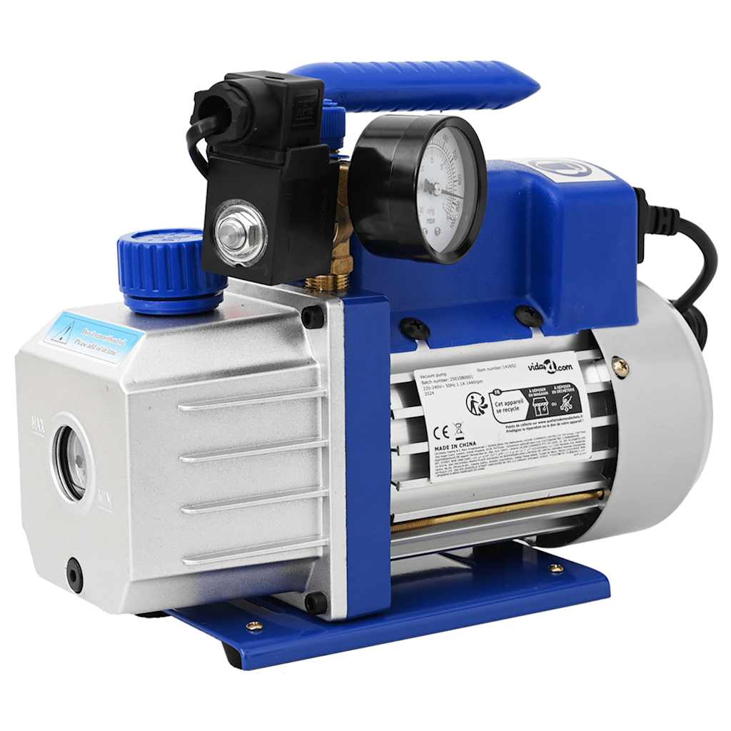 Vidaxl Vakuumpumpe 1 Stufe mit Kompressor 71 l minus