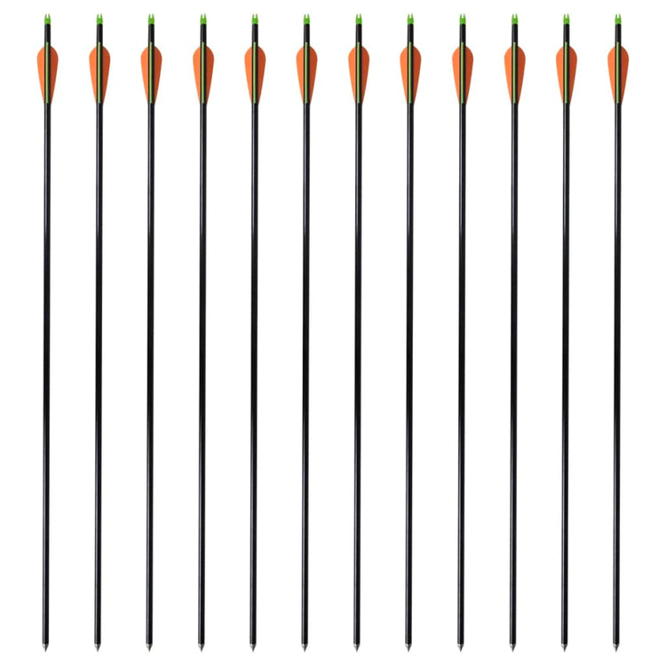 VIDAXL -Pfeile Compound Bogen Standard 30 0,8 cm Faser -Optik 12 Teile