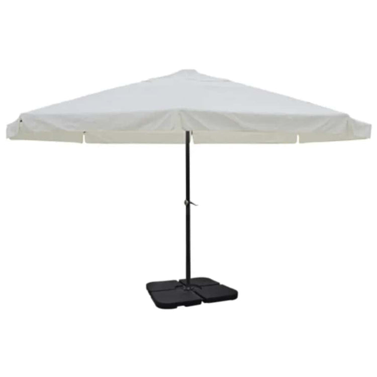 Vidaxl Parasol mit tragbarem Basisaluminium (weiß)