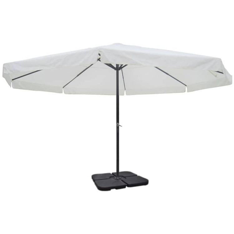 Vidaxl Parasol mit tragbarem Basisaluminium (weiß)