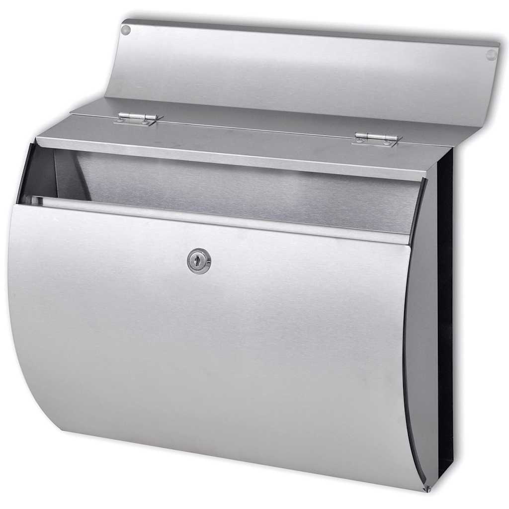 Vidaxl Doppel -Buchstabenbox auf Edelstahlstandard