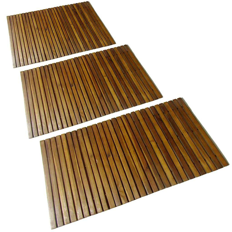 Vidaxl Bademat Acaciahout 80 x 50 cm 3 Teile