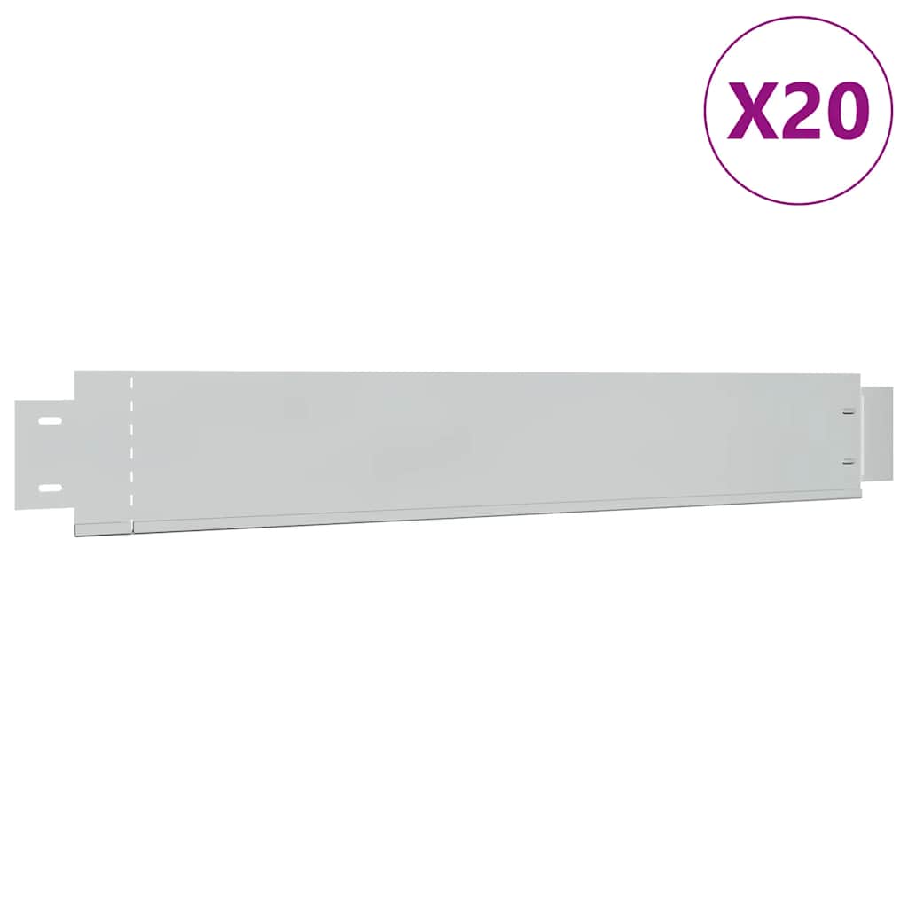 VIDAXL 10 ST BASBART FEMPLEM 100x14 cm verzinkter Stahl