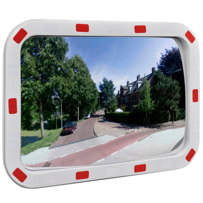 VIDAXL -Verkehrsspiegel rechteckig mit Reflektoren 40x60 cm
