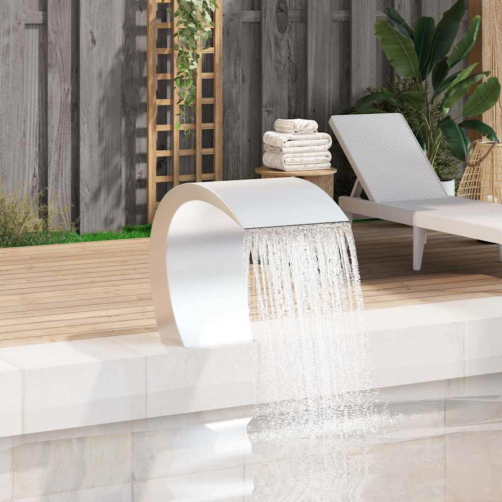 Vidaxl Schwimmbad Wasserfall 45x30x60 cm Edelstahl