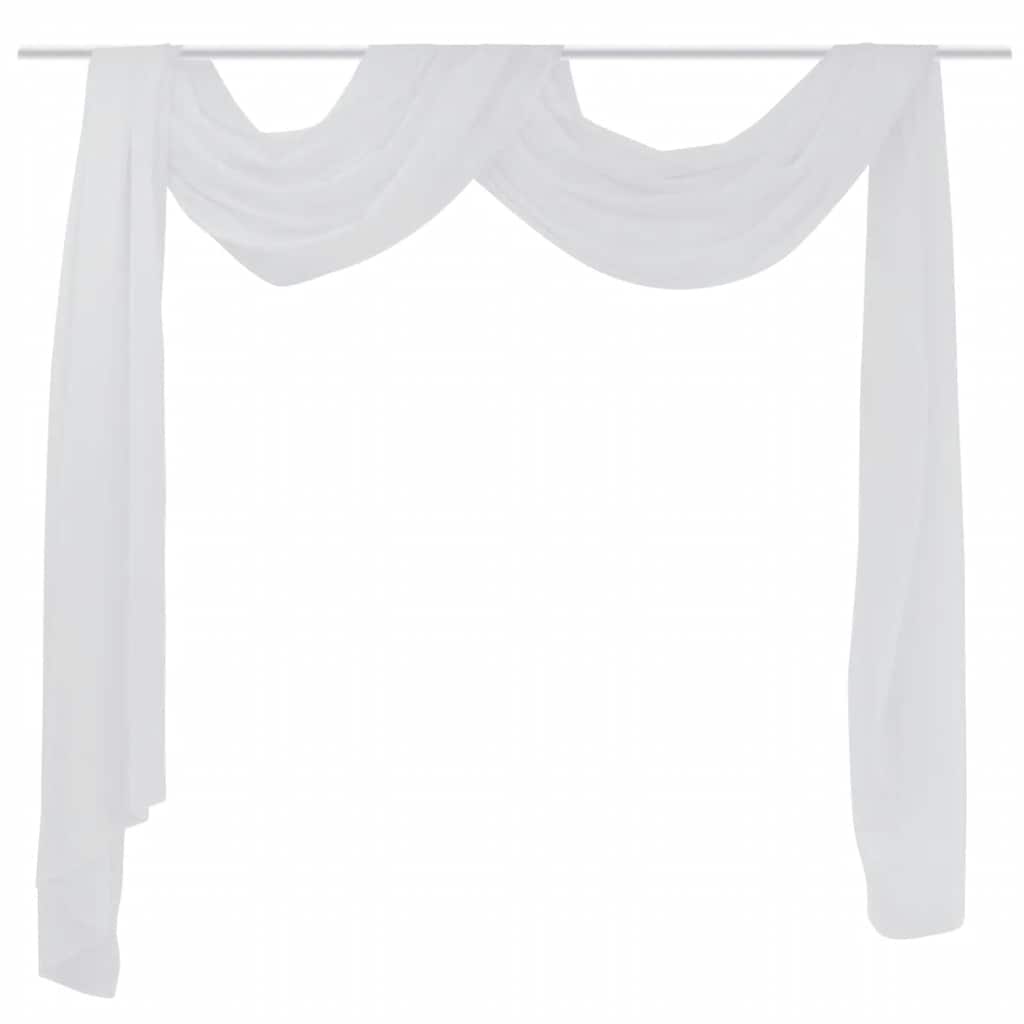 Vidaxl overgijn durchscheinend voile 140 x 600 cm weiß