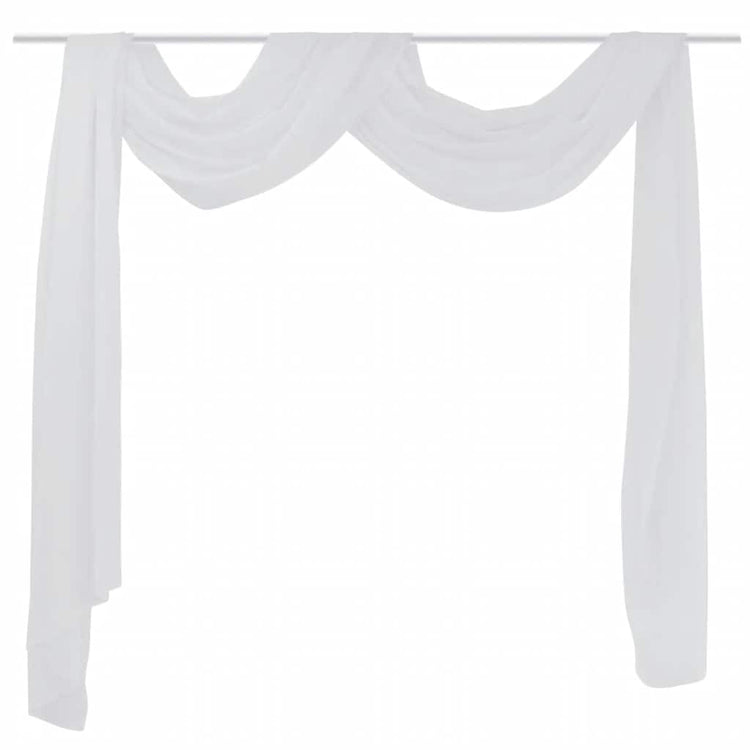 Vidaxl overgijn durchscheinend voile 140 x 600 cm weiß