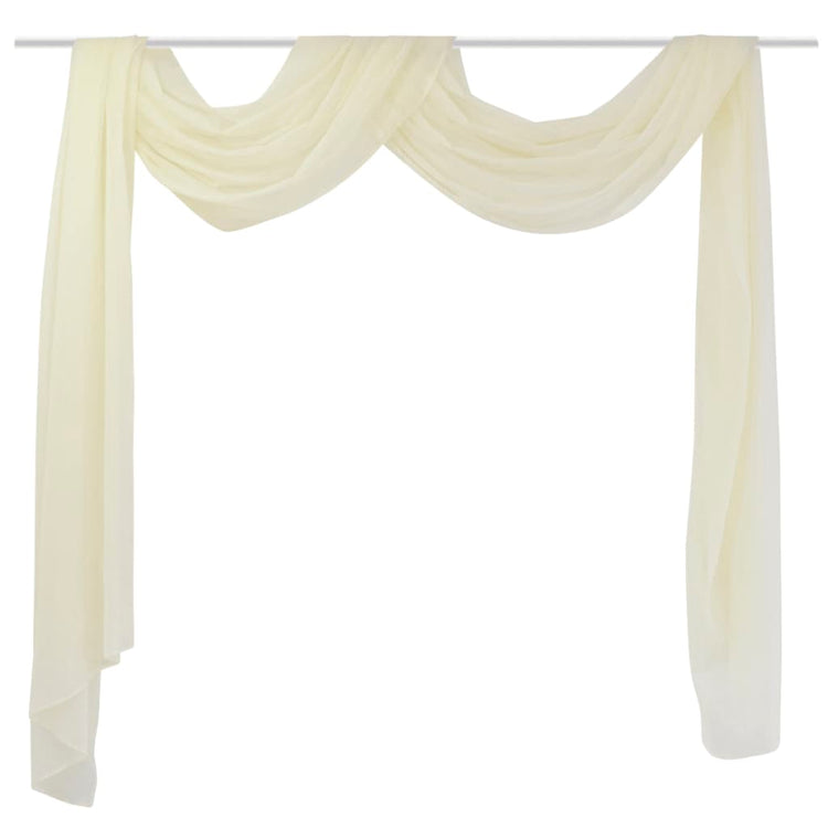 Vidaxl overgijn durchscheinende Voile 140 x 600 cm Creme