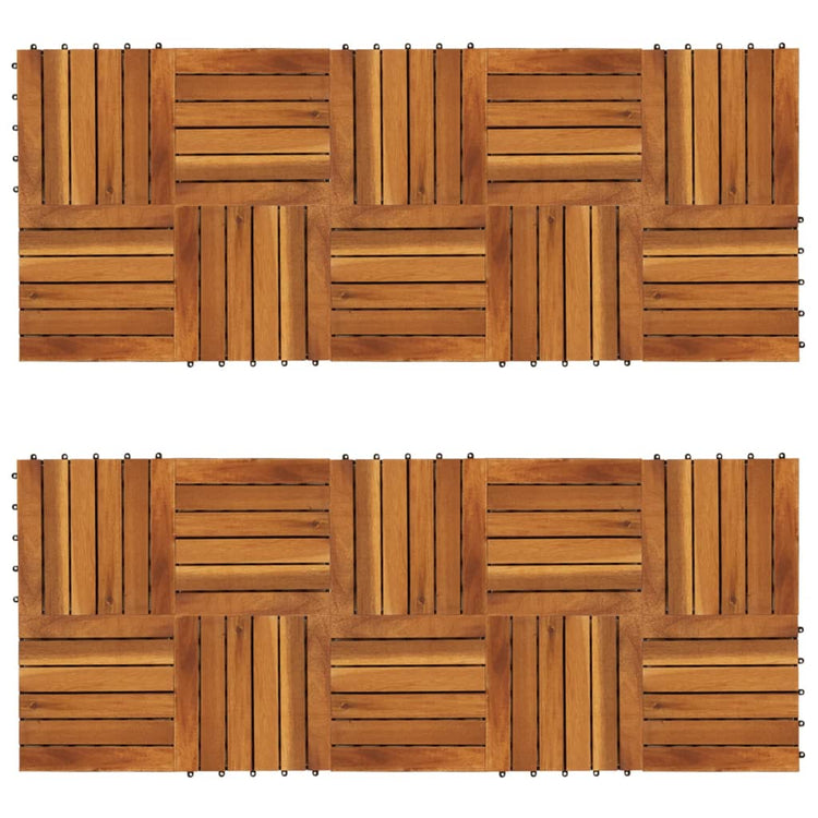 VIDAXL -Terrassenfliesen 20 St. Vertikales Muster 30x30 cm Acaciahout