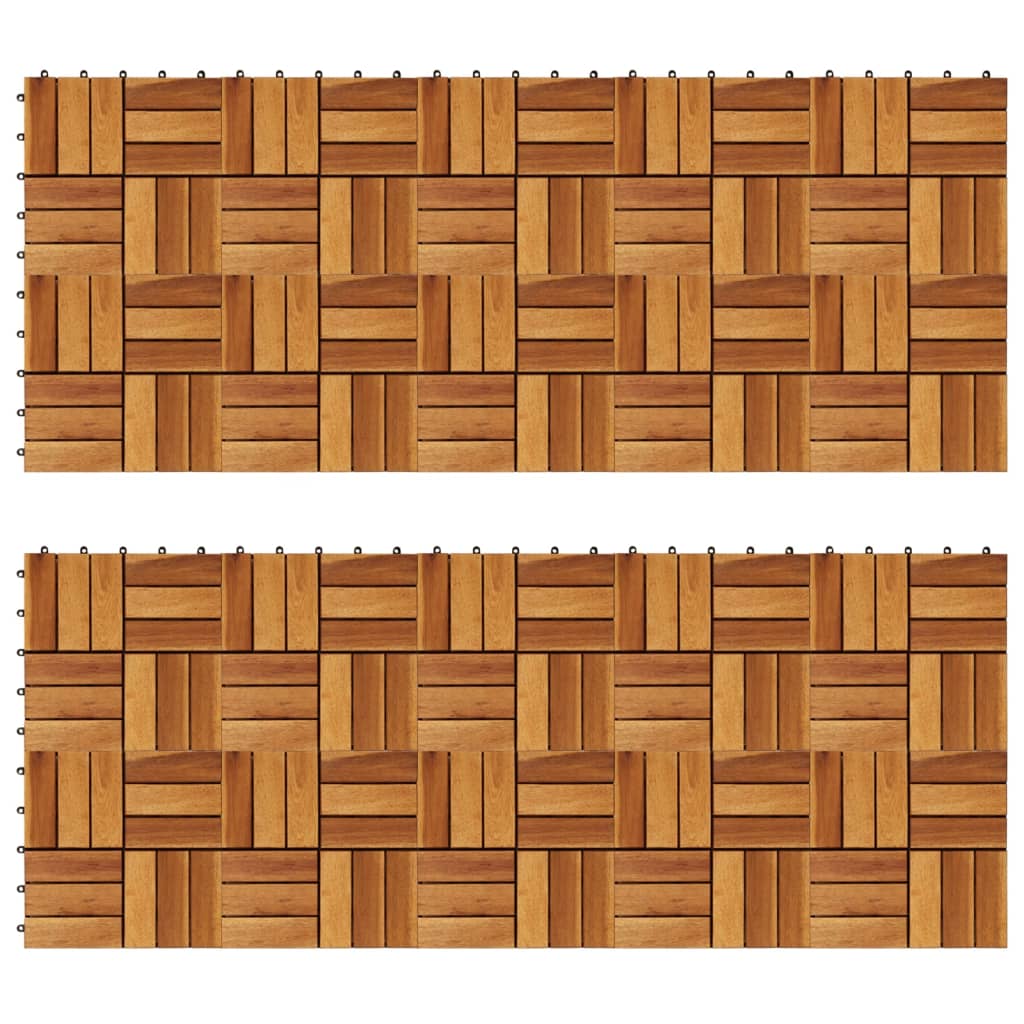 VIDAXL -Terrassenfliesen 30 x 30 cm Akazie -Set von 20