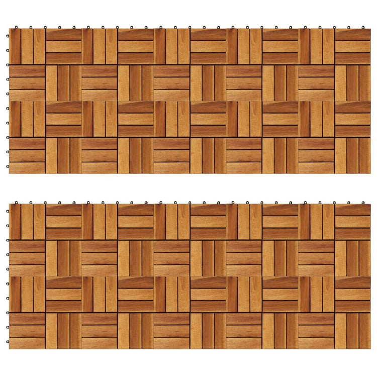 VIDAXL -Terrassenfliesen 30 x 30 cm Akazie -Set von 20