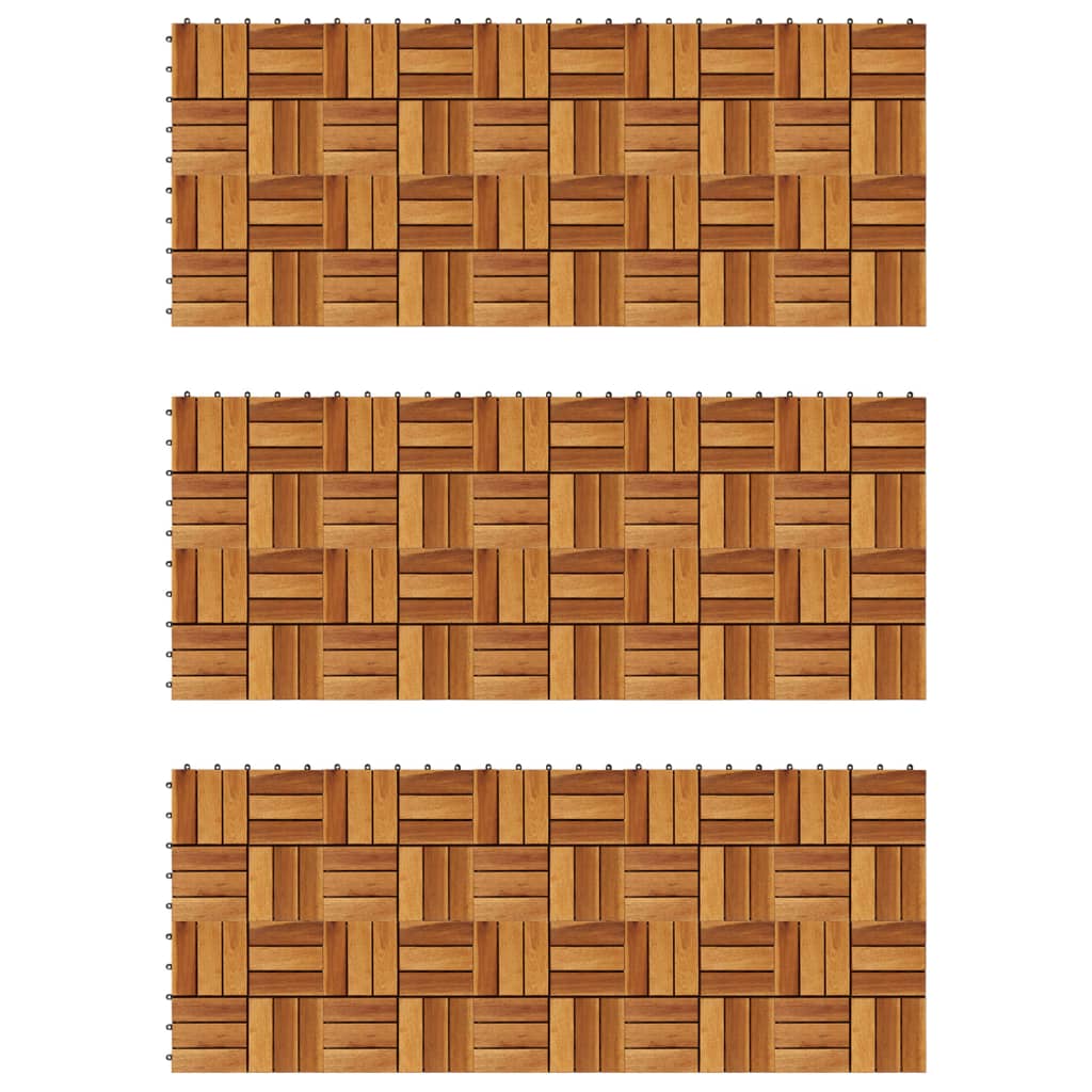 VIDAXL -Terrassenfliesen 30 x 30 cm Akazie -Set 30