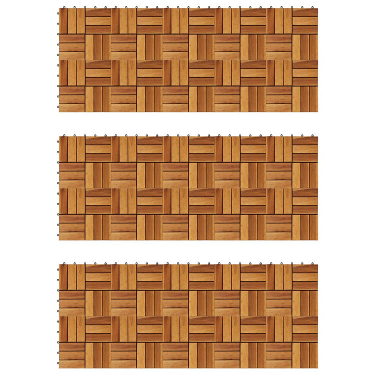 VIDAXL -Terrassenfliesen 30 x 30 cm Akazie -Set 30
