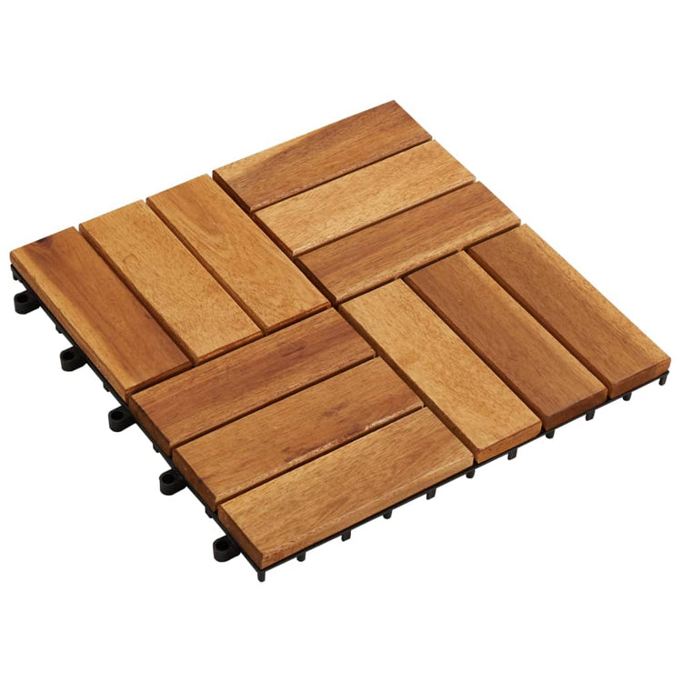 VIDAXL -Terrassenfliesen 30 x 30 cm Akazie -Set 30