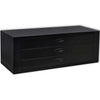 Vidaxl Toolbox mit 3 Schubladen aus Metallschwarz