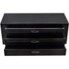 Vidaxl Toolbox mit 3 Schubladen aus Metallschwarz