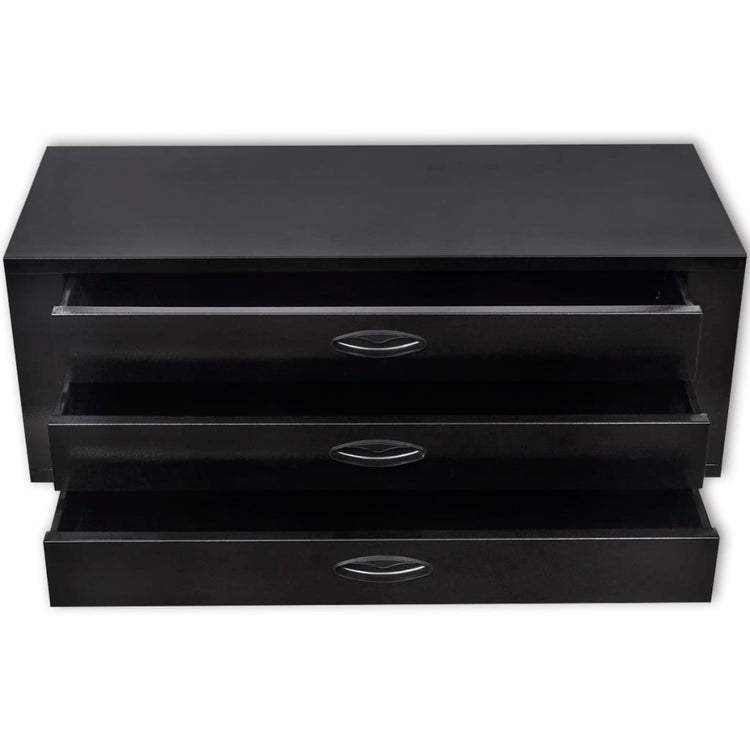 Vidaxl Toolbox mit 3 Schubladen aus Metallschwarz