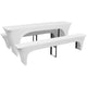 VIDAXL -Abdeckung für Biertisch und Bänke 225x50x80 cm Stretch White 3 STs