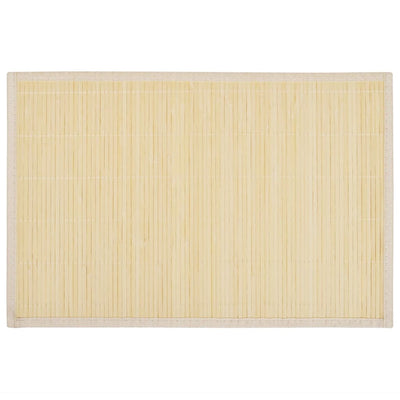 VIDAXL 6 SCATEMATS BAMBOO 30 x 45 cm natürlich