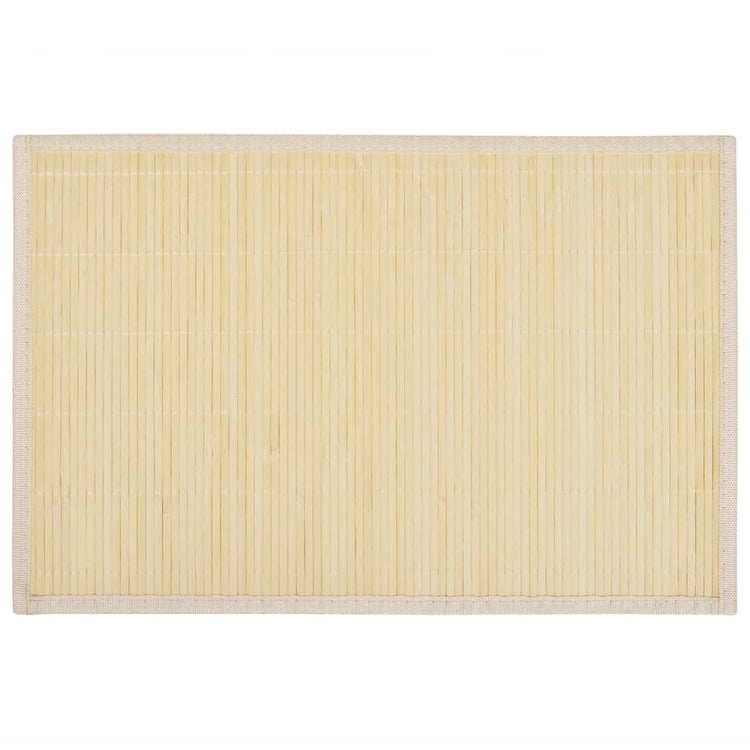 VIDAXL 6 SCATEMATS BAMBOO 30 x 45 cm natürlich
