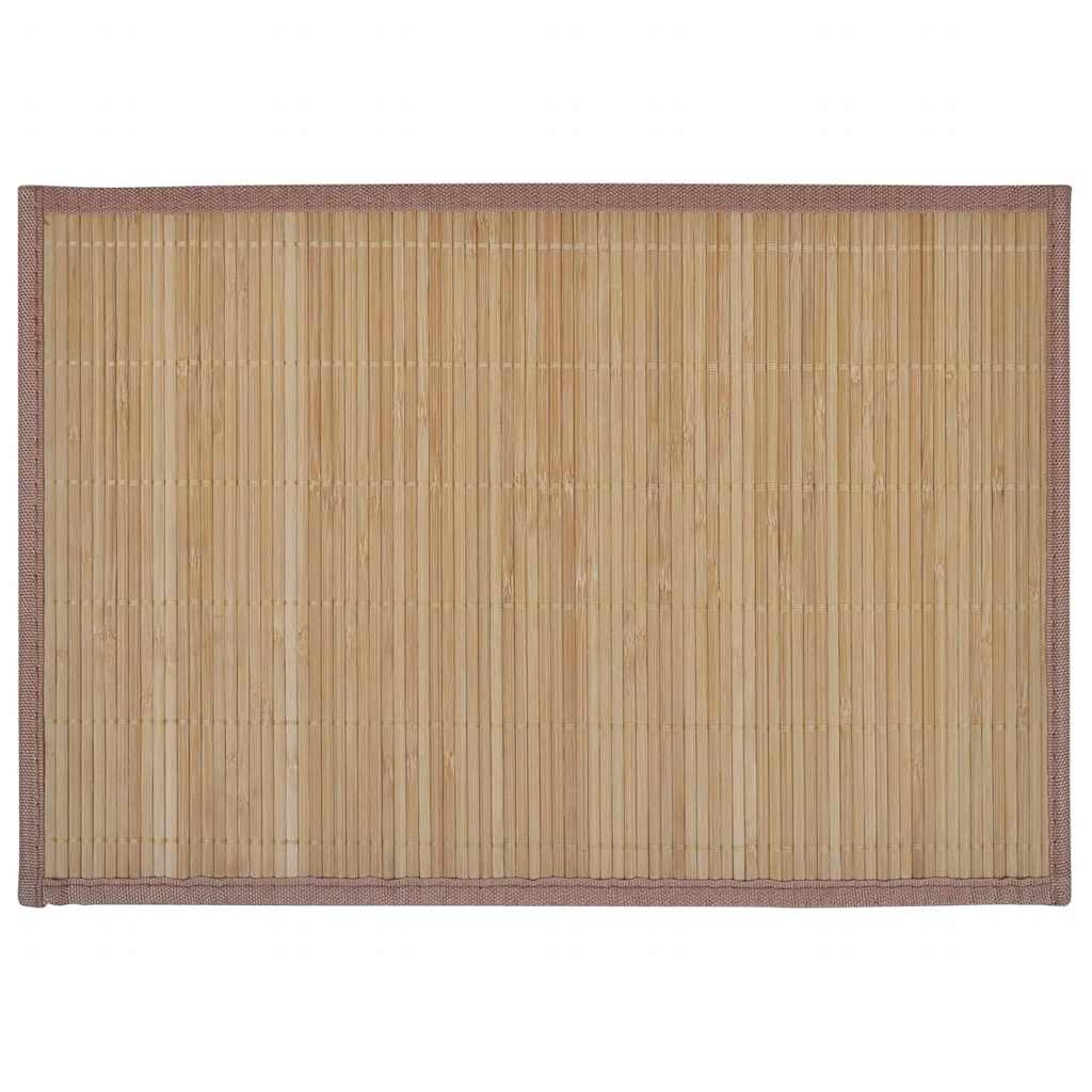 VIDAXL 6 ST SCONEMATS 30x45 cm Bambusbraun