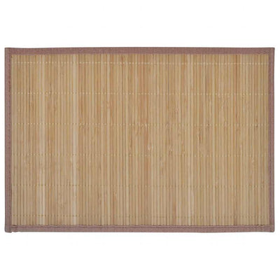 VIDAXL 6 ST SCONEMATS 30x45 cm Bambusbraun