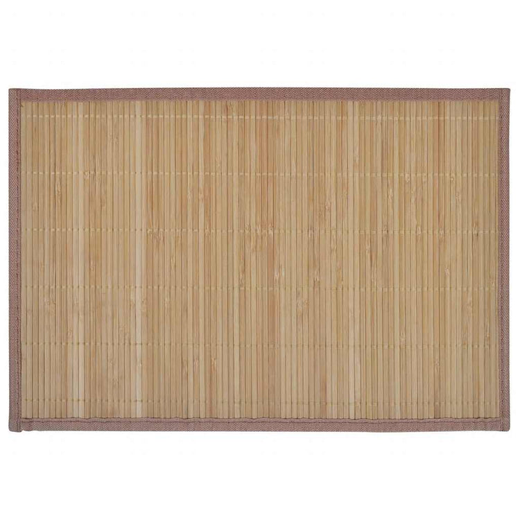 VIDAXL 6 ST SCONEMATS 30x45 cm Bambusbraun