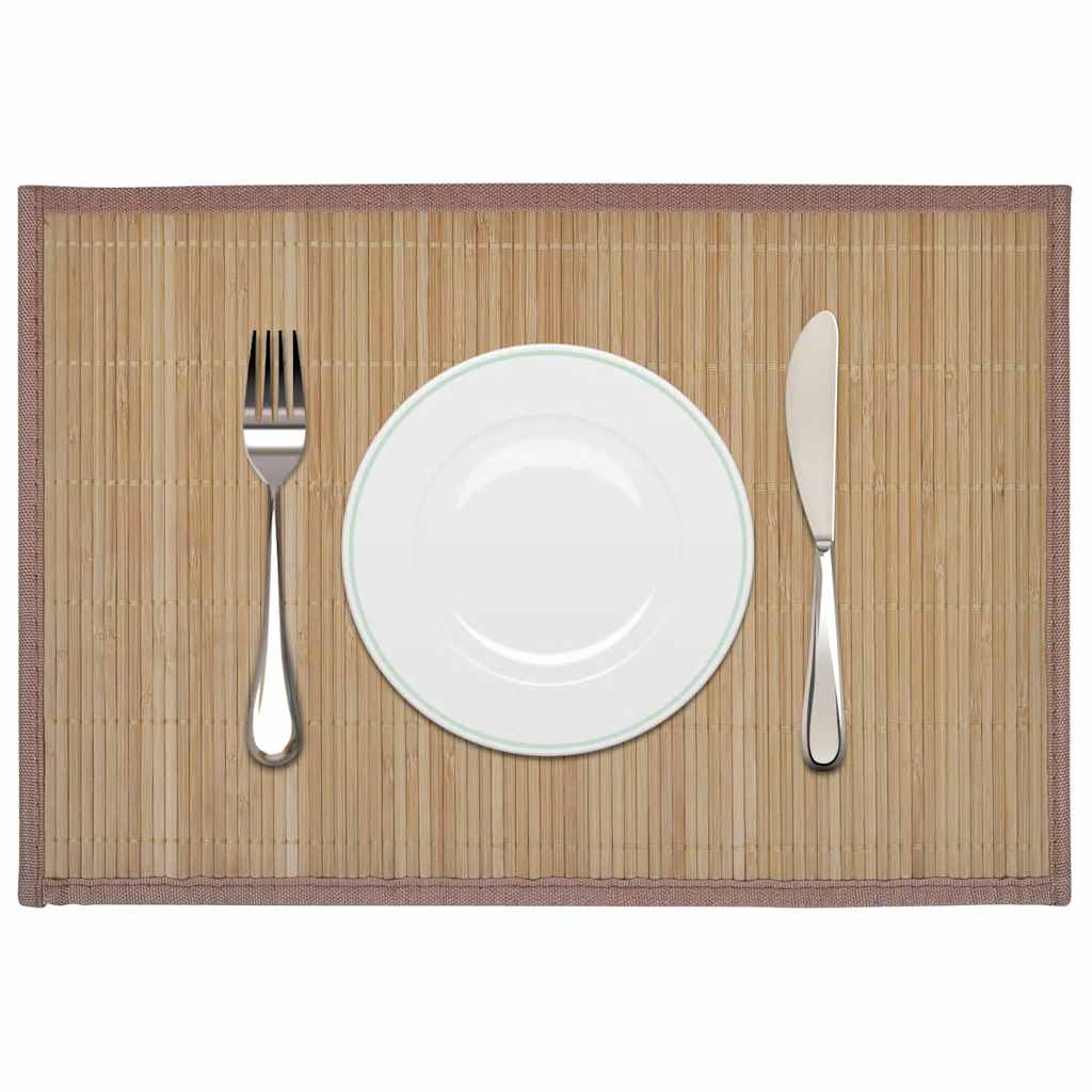 VIDAXL 6 ST SCONEMATS 30x45 cm Bambusbraun