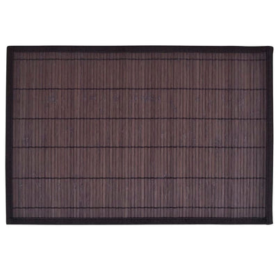 VIDAXL 6 SCAMMATS BAMBOO 30 x 45 cm dunkelbraun