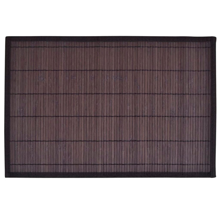 VIDAXL 6 SCAMMATS BAMBOO 30 x 45 cm dunkelbraun